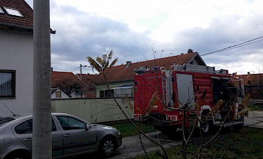 Požar dimnjaka na obiteljskoj kući